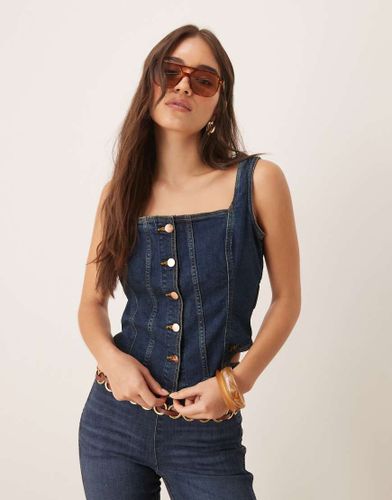 X Lainey Wilson - Top corset d'ensemble en jean - foncé - Wrangler - Modalova