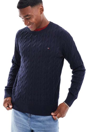 Maglione lavorato a trecce classico - Tommy Hilfiger - Modalova