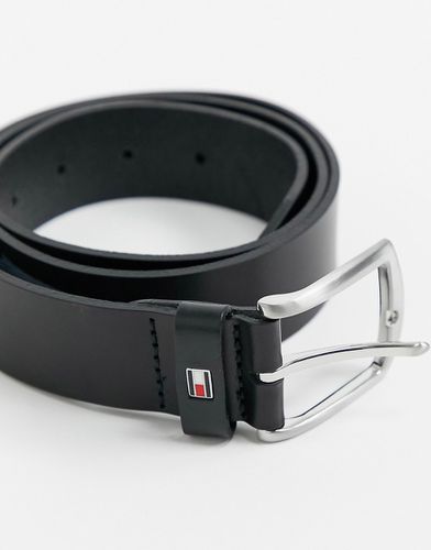 New Denton - Cintura nera in pelle 3,5 cm - Tommy Hilfiger - Modalova