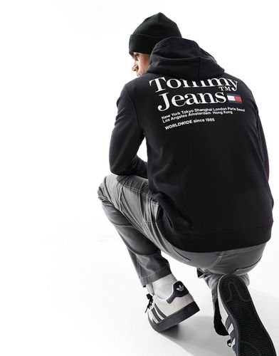 Modern - Felpa con cappuccio vestibilità classica nera con logo - Tommy Jeans - Modalova
