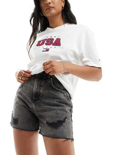 Mom shorts a vita molto alta lavaggio - Tommy Jeans - Modalova