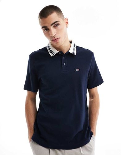 Polo con righe a contrasto sul colletto - Tommy Jeans - Modalova