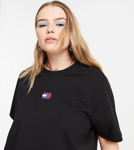 Plus - T-shirt nera con logo - Tommy Jeans - Modalova