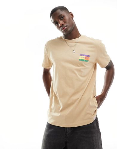 T-shirt color sabbia vestibilità classica con logo in colori estivi - Tommy Jeans - Modalova
