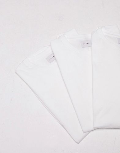 Confezione da 3 t-shirt classiche bianche - Topman - Modalova