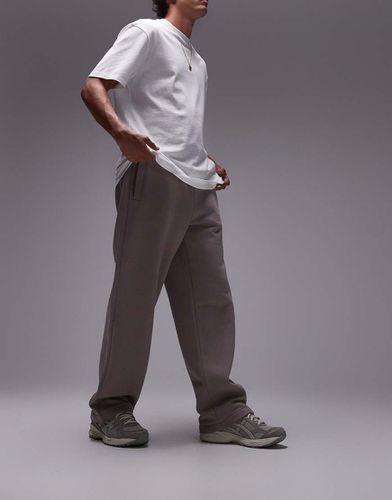 Joggers dritti color pietra - Topman - Modalova