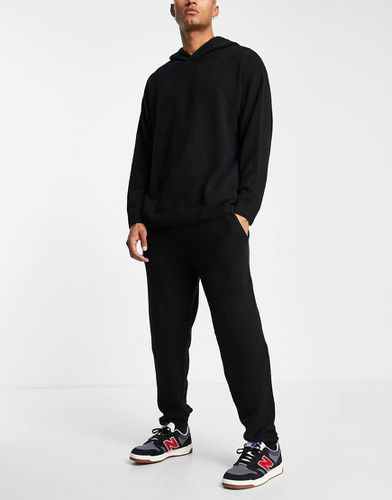 Joggers oversize in maglia neri - Topman - Modalova