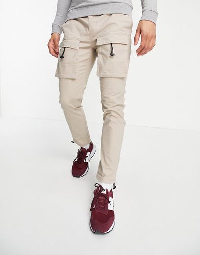 Pantaloni cargo color pietra con tasche sul davanti - Topman - Modalova