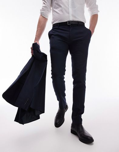 Pantaloni da abito super skinny elasticizzati testurizzati - Topman - Modalova