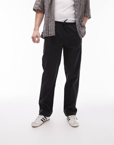 Topman - Pantaloni dritti neri-Nero - Topman - Modalova