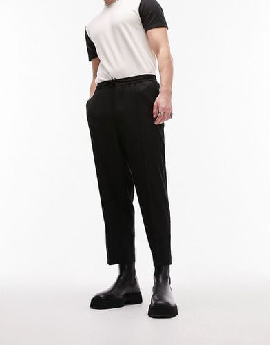 Pantaloni eleganti ampi taglio corto neri - Topman - Modalova