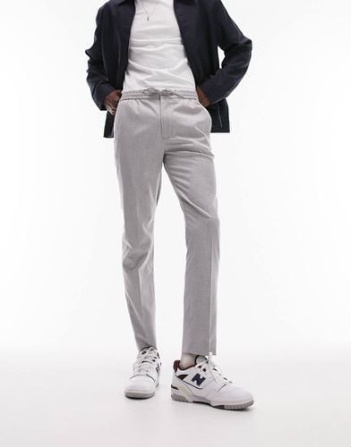 Pantaloni eleganti skinny chiaro con fascia in vita elasticizzata - Topman - Modalova