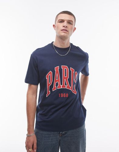 T-shirt oversize con stampa "Paris" - Topman - Modalova