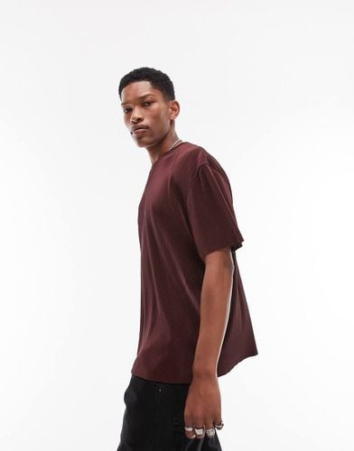 T-shirt oversize plissé - Topman - Modalova