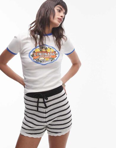 T-shirt mini bianca con grafica "Limonada" - Topshop - Modalova