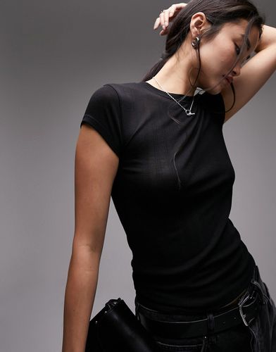 T-shirt premium trasparente nera a coste - Topshop - Modalova