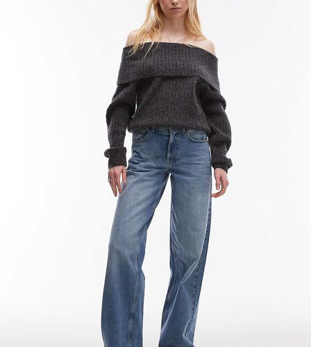 Tall - Jeans a vita bassa medio con cinturino - Topshop - Modalova