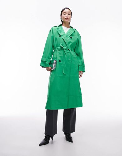 Topshop - Trench taglio lungo verde - Topshop - Modalova