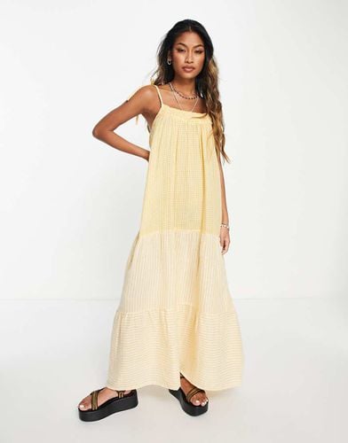 Vestito lungo da spiaggia a quadri e righe - Topshop - Modalova