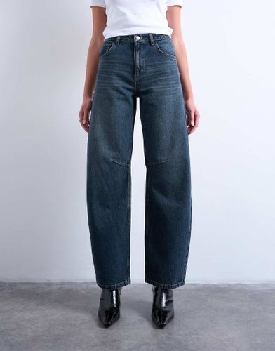 Barrel - Jean à taille haute - foncé - Topshop - Modalova