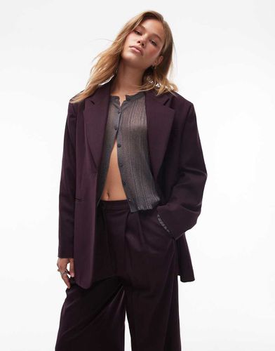 Blazer bordeaux in coordinato - Topshop - Modalova