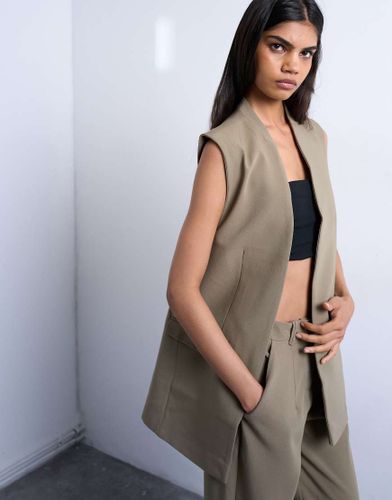 Blazer d'ensemble sans manches à enfiler - Champignon - Topshop - Modalova