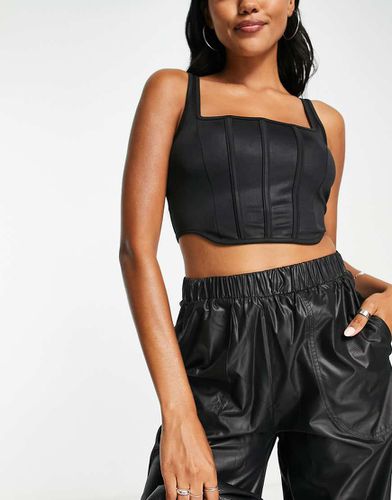 Brassière nera a corsetto - Topshop - Modalova