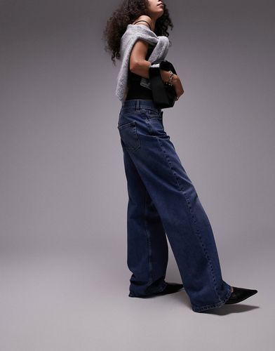 Ember - Jeans a fondo ampio e vita bassa medio - Topshop - Modalova