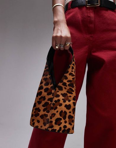 Gima - Borsa a mano in pelle con stampa leopardata - Topshop - Modalova