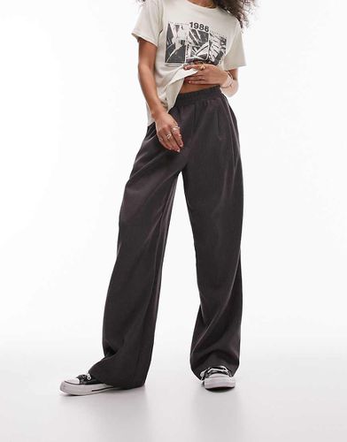 Joggers dritti eleganti antracite gessati - Topshop - Modalova