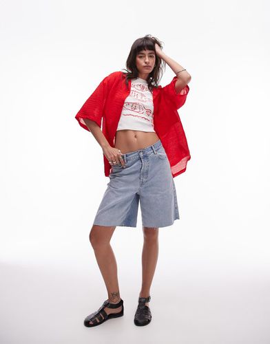 Jorts ampi lavaggio candeggiato - Topshop - Modalova