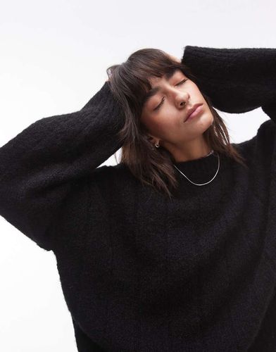 Maglione oversize girocollo a coste verticali - Topshop - Modalova