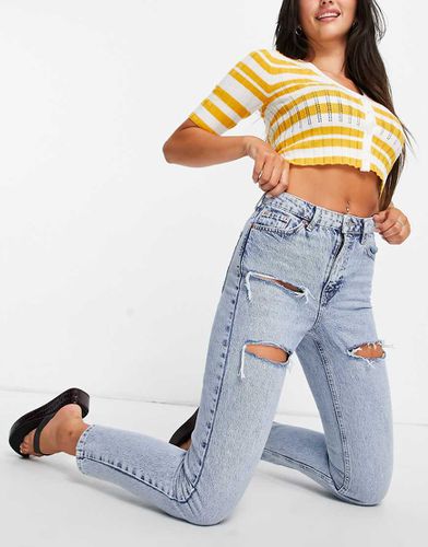 Original - Mom jeans lavaggio super candeggiato con strappi - Topshop - Modalova