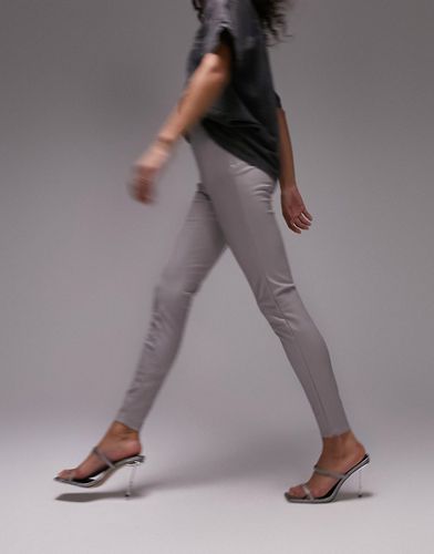Pantaloni skinny in pelle sintetica grigi - Topshop - Modalova