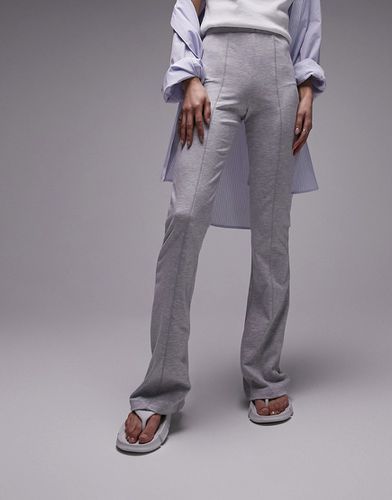 Premium Edit - Pantaloni a zampa con cuciture a vista grigi in coordinato - Topshop - Modalova