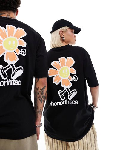 Bloom - T-shirt oversize nera con stampa sul retro - The North Face - Modalova