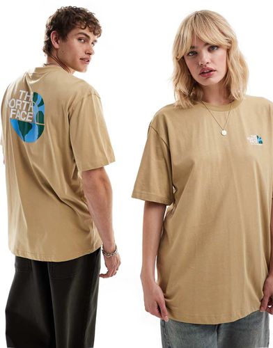 Dome - T-shirt oversize beige con stampa sul retro - The North Face - Modalova