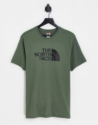 Easy - T-shirt kaki con stampa sul petto - The North Face - Modalova