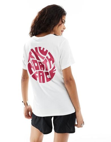 T-shirt bianca con stampa sul retro di logo circolare - The North Face - Modalova