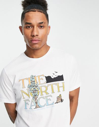 T-shirt con stampa grafica sul petto bianca - The North Face - Modalova
