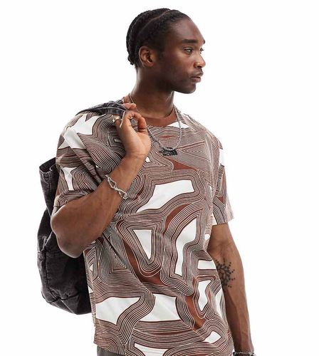 T-shirt oversize beige pesante con motivo geometrico - In esclusiva per ASOS - The North Face - Modalova