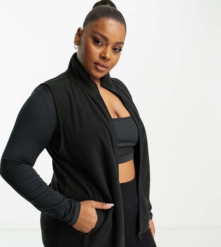 Plus - Fitness - Gilet nero in pile - Threadbare - Modalova