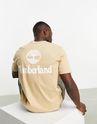 T-shirt color sabbia con stampa sul retro - In esclusiva per ASOS - Timberland - Modalova
