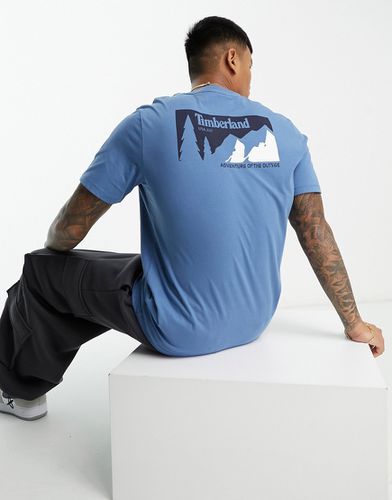 Mountain - T-shirt con stampa di montagne sul retro - Timberland - Modalova