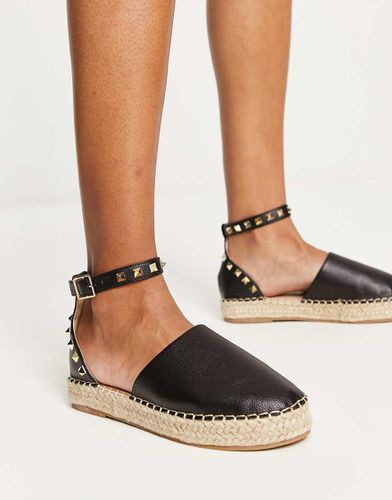 Espadrilles nere con borchie e cinturino alla caviglia - Truffle Collection - Modalova