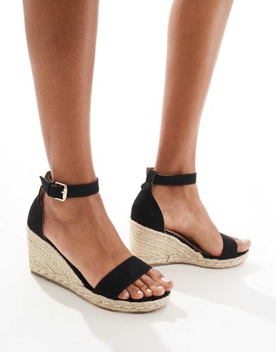 Espadrilles con zeppa in iuta nere - Truffle Collection - Modalova