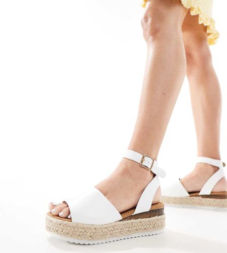 Espadrilles flatform a pianta larga bianche - Truffle Collection - Modalova