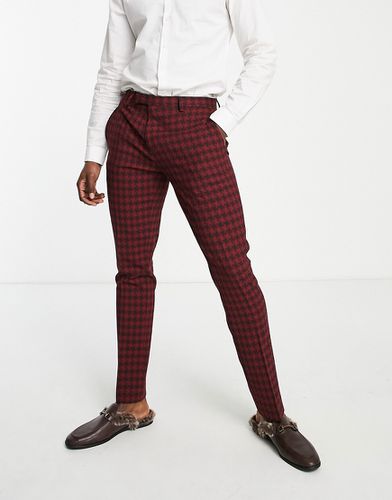 Gallant - Pantaloni da abito a quadri neri e rossi - Twisted Tailor - Modalova