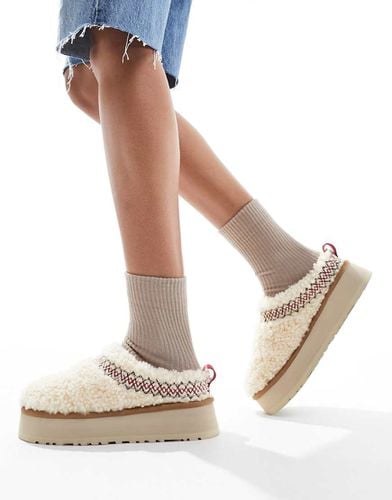 Tazz - Sabot con plateau in pile borg colore naturale con motivo intrecciato - UGG - Modalova