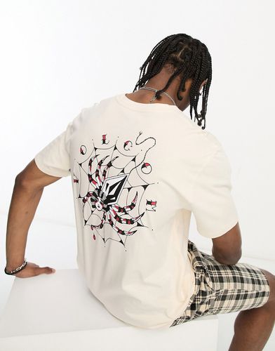 Lintell - T-shirt color crema con stampa sul retro - Volcom - Modalova